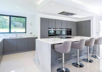 Modern White and Grey Kitchen